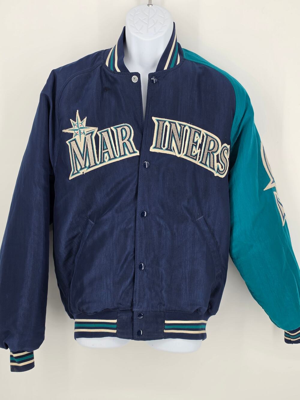 Vintage 90s Seattle Mariners Starter Diamond Collection Satin Jacket Men M